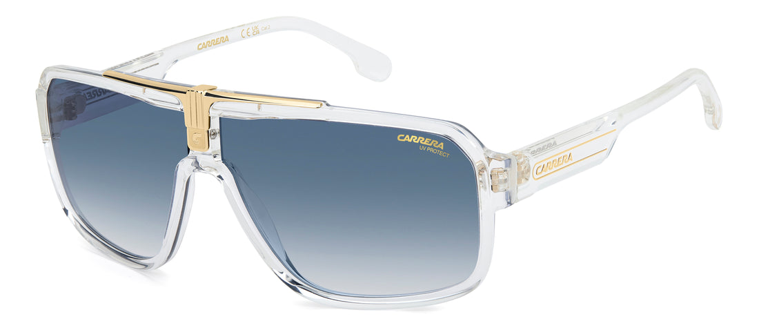 Solbriller carrera 1091/s 900 08 transparente rectangular masculino størrelse 65mm - Hovedvisning