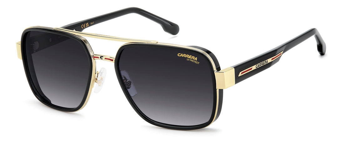 Solbriller carrera 1092/s 807 9o negro rectangular masculino størrelse 58mm - Hovedvisning