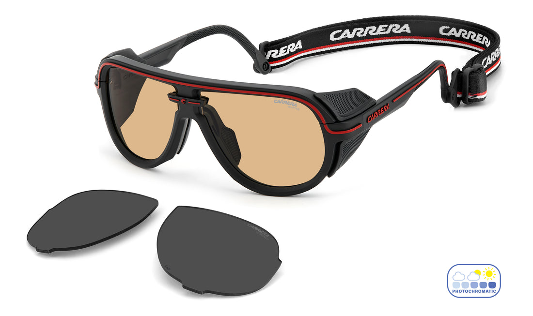 Solglasögon carrera everest/s blx q6 negro rectangular masculino storlek 59mm - Huvudvy