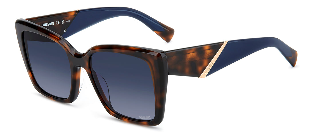Okulary przeciwsłoneczne missoni mis 0294/g/s o63 08 havana rectangular femenino rozmiar 55mm - Widok główny