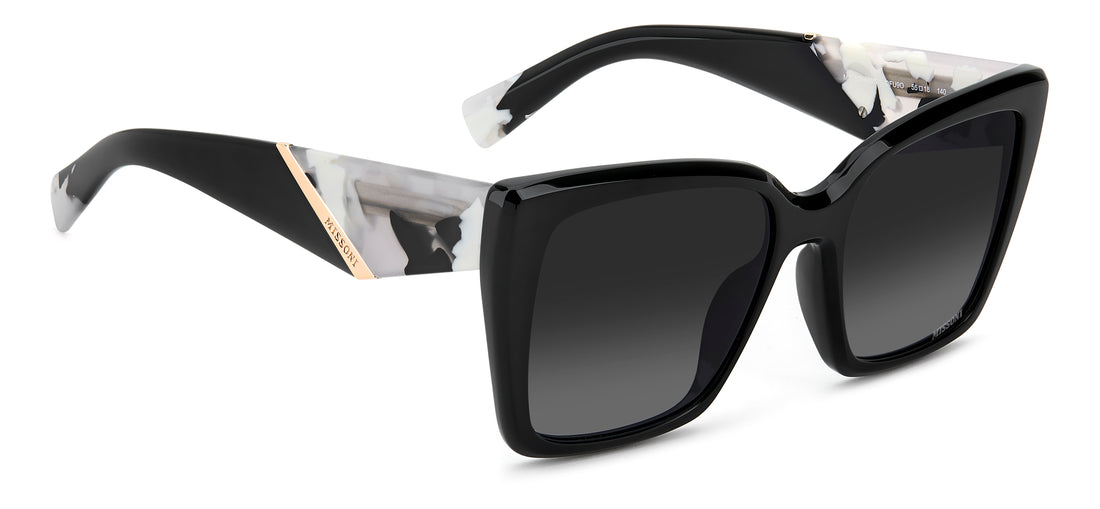 Okulary przeciwsłoneczne missoni mis 0294/g/s qfu 9o negro rectangular femenino rozmiar 55mm - Widok szczegółowy