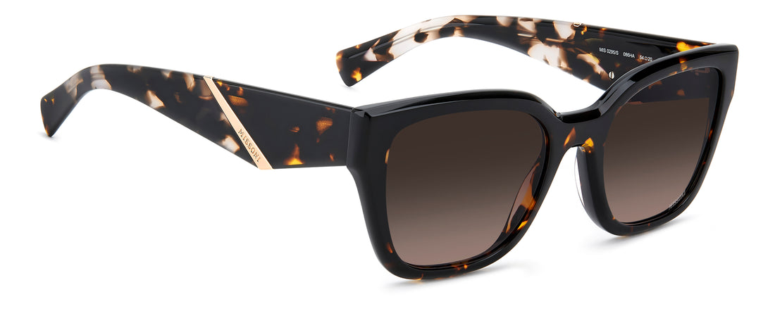 Okulary przeciwsłoneczne missoni mis 0295/s 086 ha havana rectangular femenino rozmiar 54mm - Widok szczegółowy