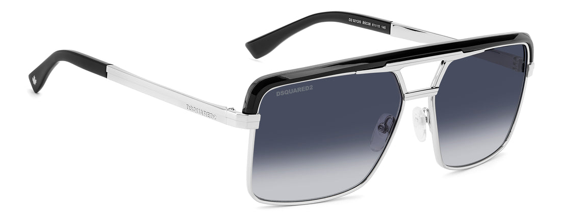Solbriller dsquared2 d2 0212/s bsc 08 negro rectangular masculino størrelse 61mm - Detaljeret visning