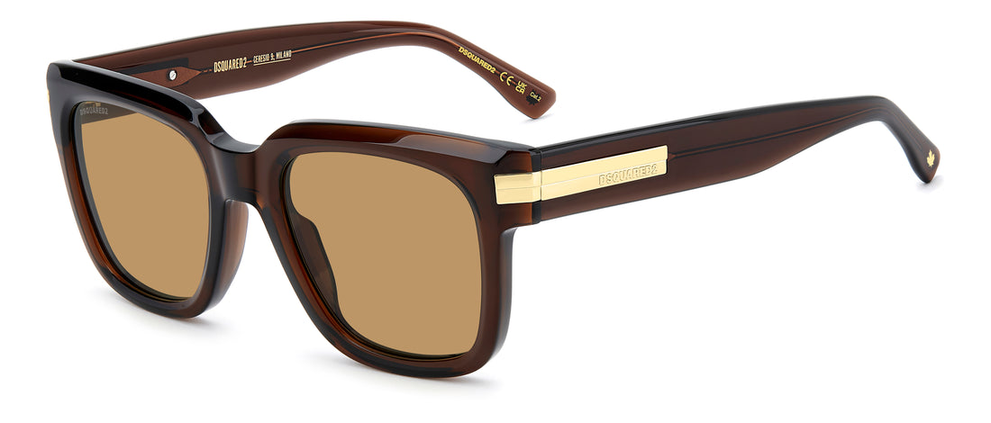 Zonnebrillen dsquared2 d2 0219/s 09q 70 marron rectangular masculino maat 52mm - Hoofdaanzicht