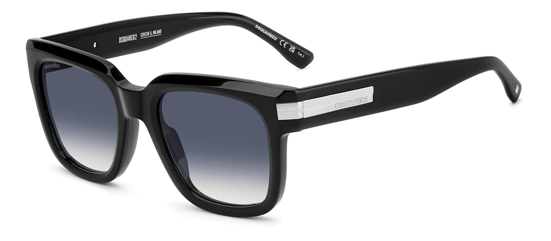 Zonnebrillen dsquared2 d2 0219/s 807 08 negro rectangular masculino maat 52mm - Hoofdaanzicht