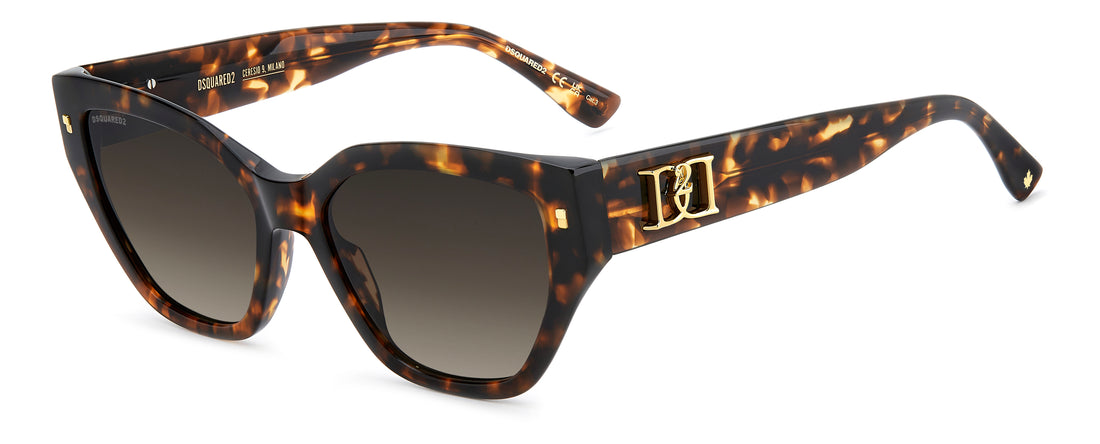 Zonnebrillen dsquared2 d2 0226/s 086 ha havana rectangular femenino maat 55mm - Hoofdaanzicht