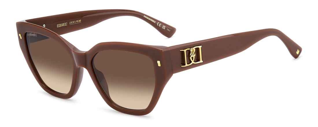Zonnebrillen dsquared2 d2 0226/s 2lf ha rojo rectangular femenino maat 55mm - Hoofdaanzicht
