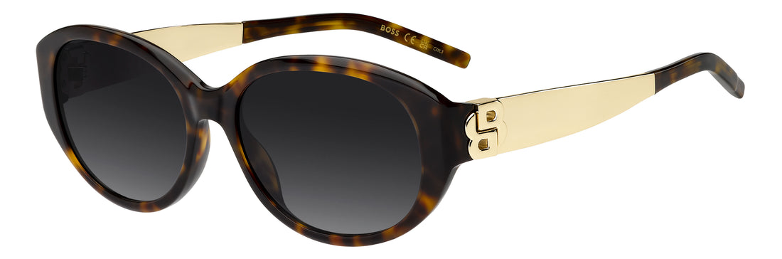 Solbriller hugo boss boss 2015/s 086 9o havana oval femenino størrelse 56mm - Hovedvisning