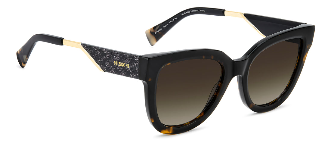 Okulary przeciwsłoneczne missoni mis 0290/s 086 ha havana square femenino rozmiar 53mm - Widok szczegółowy