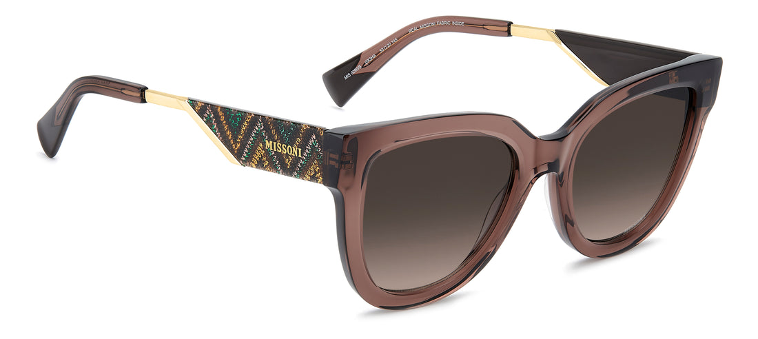Okulary przeciwsłoneczne missoni mis 0290/s 09q ha marron square femenino rozmiar 53mm - Widok szczegółowy