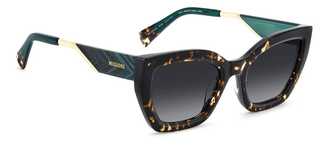 Okulary przeciwsłoneczne missoni mis 0291/g/s 581 9o havana rectangular femenino rozmiar 53mm - Widok szczegółowy