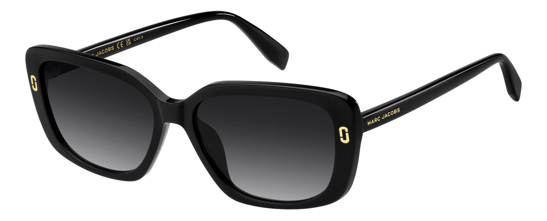 Solglasögon marc jacobs mj 1147/g/s 807 9o negro rectangular femenino storlek 57mm - Huvudvy