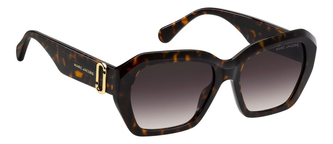 Occhiali da sole marc jacobs marc 922/s 086 3x havana rectangular femenino taglia 55mm - Vista dettagliata