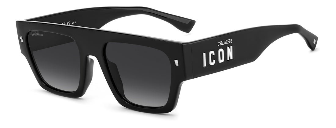 Zonnebrillen dsquared2 icon 0031/s 807 9o negro rectangular masculino maat 55mm - Hoofdaanzicht