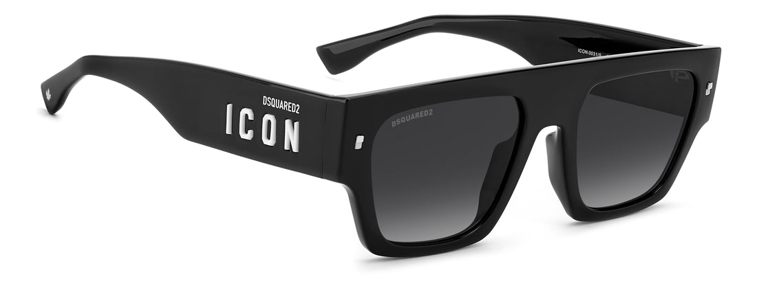 Zonnebrillen dsquared2 icon 0031/s 807 9o negro rectangular masculino maat 55mm - Detailaanzicht