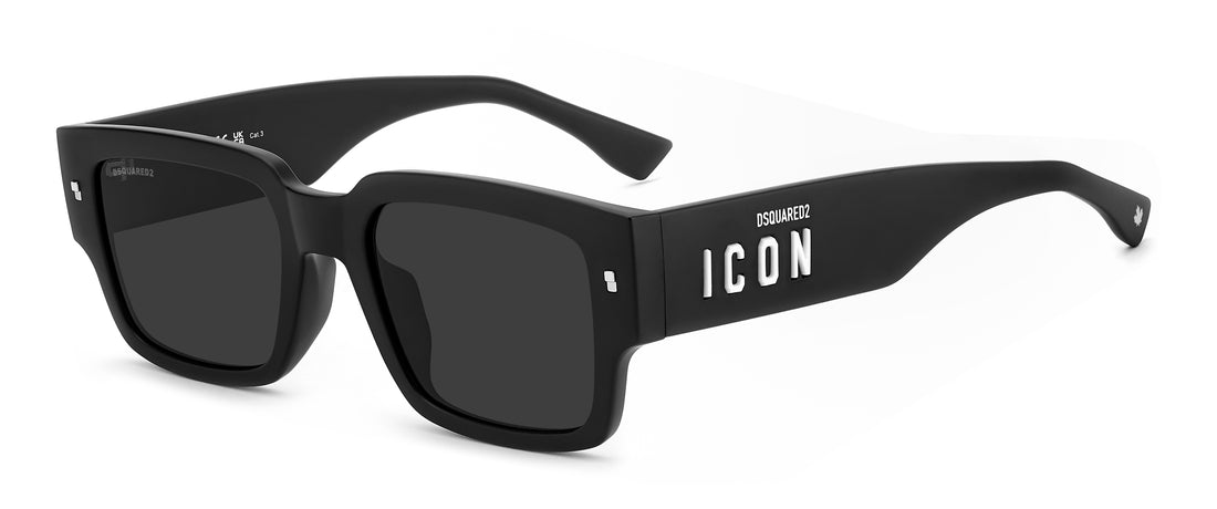 Zonnebrillen dsquared2 icon 0032/g/s 003 ir negro rectangular masculino maat 53mm - Hoofdaanzicht