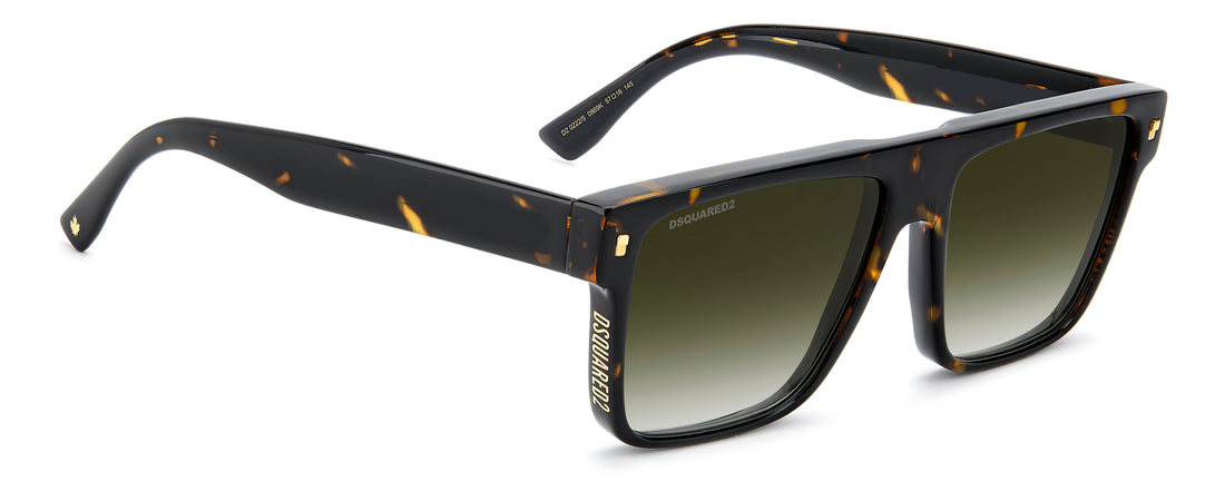 Zonnebrillen dsquared2 d2 0222/s 086 9k havana rectangular masculino maat 57mm - Detailaanzicht