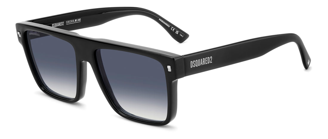 Zonnebrillen dsquared2 d2 0222/s 807 08 negro rectangular masculino maat 57mm - Hoofdaanzicht