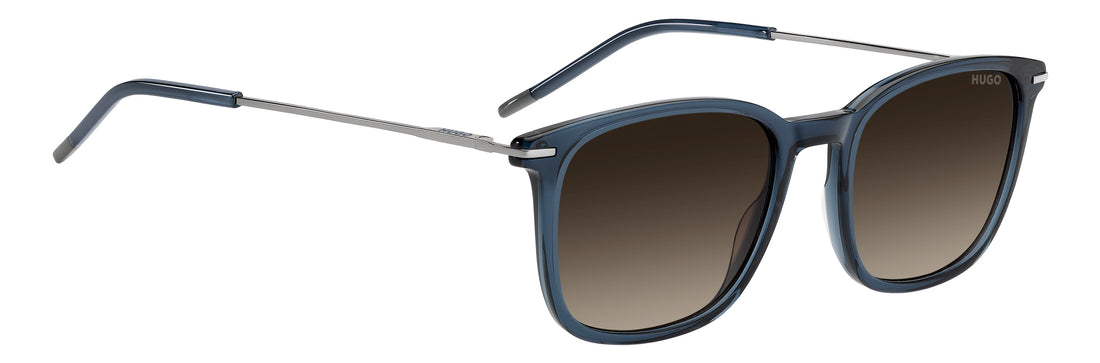 Sunglasses hugo hg 1428/s pjp ha azul rectangular masculino size 53mm - Detailed view