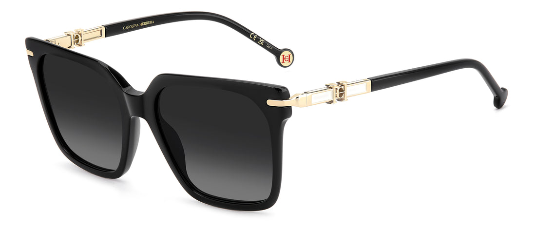 Solbriller carolina herrera her 0421/s 807 9o negro square femenino størrelse 56mm - Hovedvisning