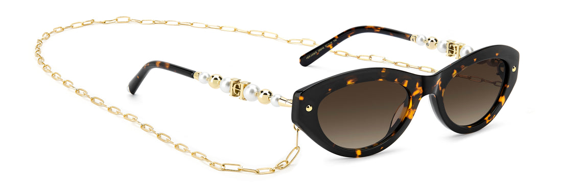 Solbriller carolina herrera her 0406/s 086 ha havana cat eye femenino størrelse 52mm - Detaljeret visning