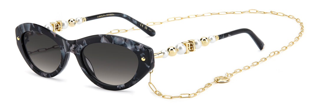 Solbriller carolina herrera her 0406/s gby 9o negro cat eye femenino størrelse 52mm - Hovedvisning