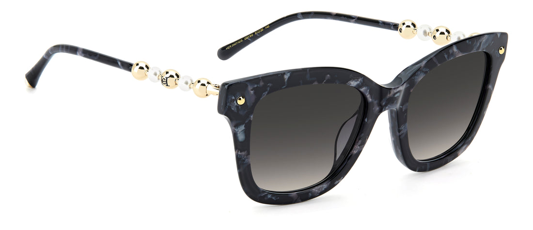 Solbriller carolina herrera her 0407/g/s gby 9o negro rectangular femenino størrelse 51mm - Detaljeret visning