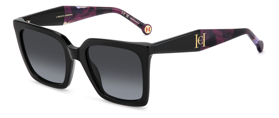 Solbriller carolina herrera her 0416/s 807 9o negro square femenino størrelse 53mm - Hovedvisning