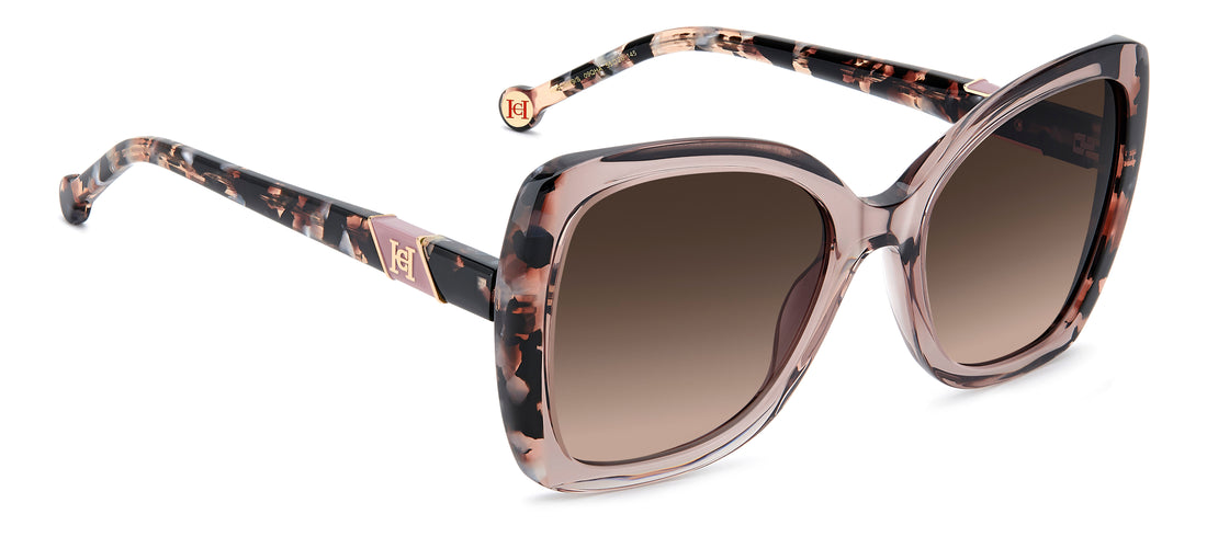 Solbriller carolina herrera her 0429/s 09q ha marron square femenino størrelse 55mm - Detaljeret visning