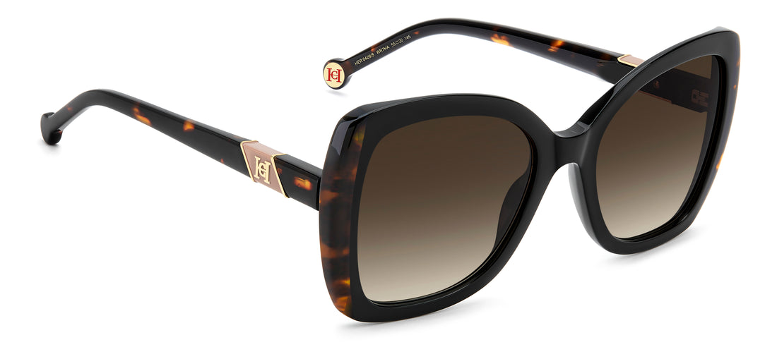 Solbriller carolina herrera her 0429/s wr7 ha negro square femenino størrelse 55mm - Detaljeret visning