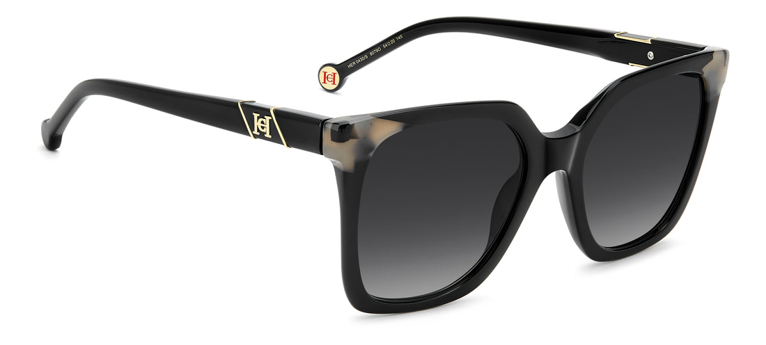Solbriller carolina herrera her 0430/s 807 9o negro square femenino størrelse 54mm - Detaljeret visning