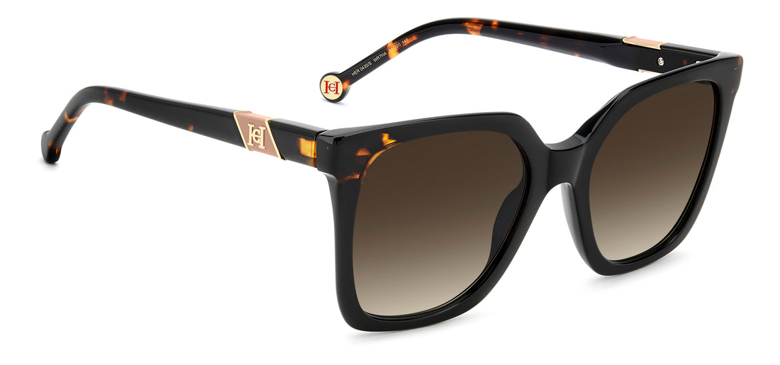 Solbriller carolina herrera her 0430/s wr7 ha negro square femenino størrelse 54mm - Detaljeret visning