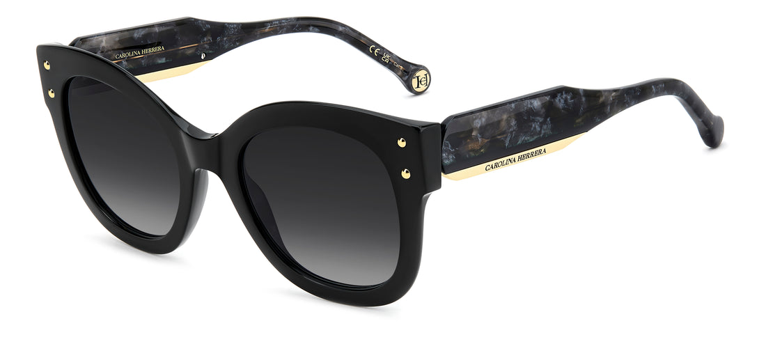 Solbriller carolina herrera her 0410/s 807 9o negro square femenino størrelse 52mm - Hovedvisning