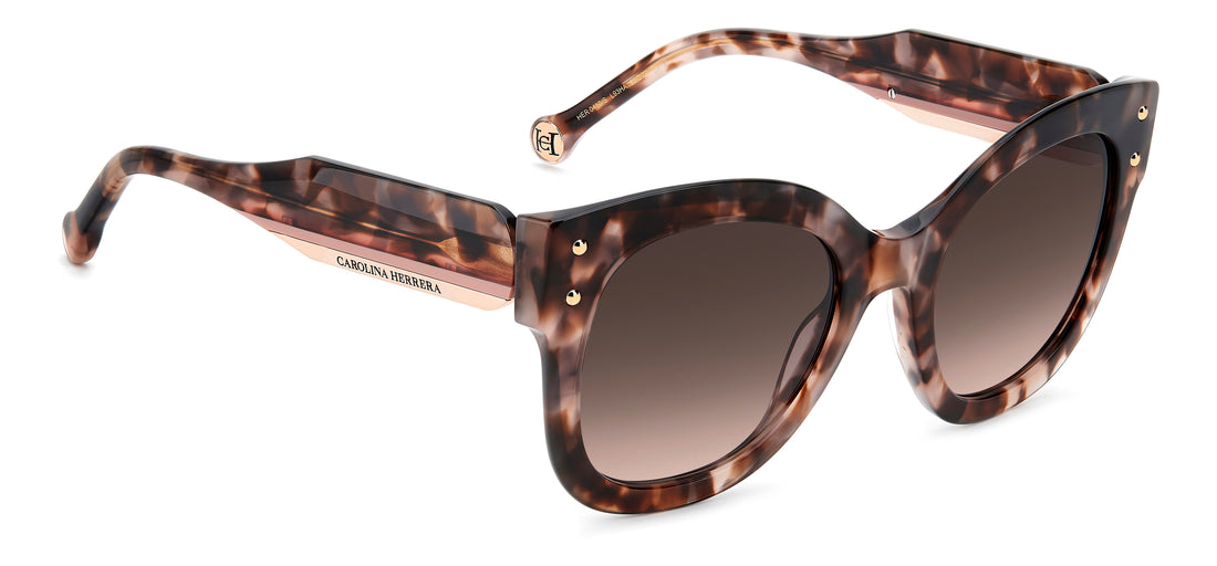 Solbriller carolina herrera her 0410/s l93 ha rosa square femenino størrelse 52mm - Detaljeret visning