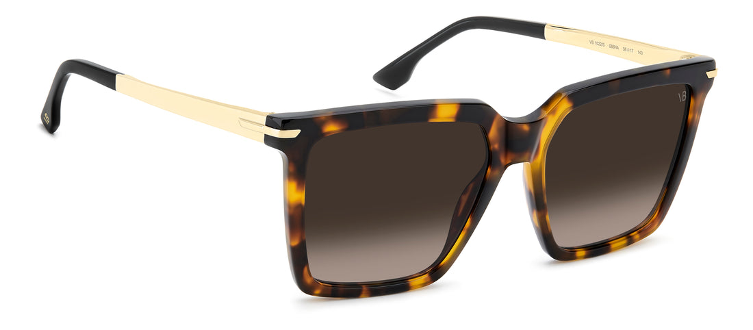 Solbriller victoria beckham vb 1022/s 086 ha havana rectangular femenino størrelse 56mm - Detaljeret visning