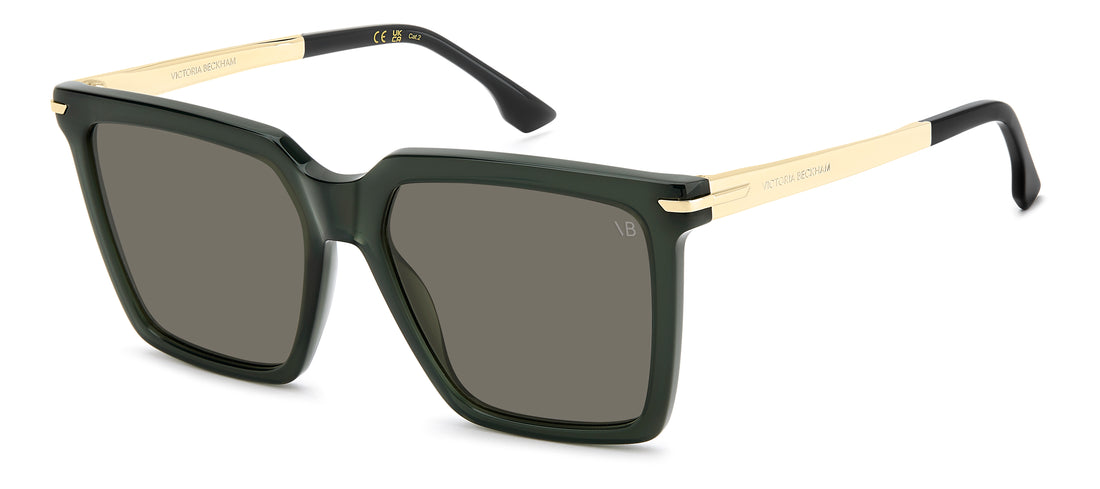 Solbriller victoria beckham vb 1022/s 3y5 qt marron rectangular femenino størrelse 56mm - Hovedvisning