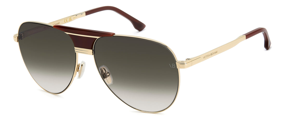 Solbriller victoria beckham vb 7016/s 01q 9k dorado pilot femenino størrelse 60mm - Hovedvisning