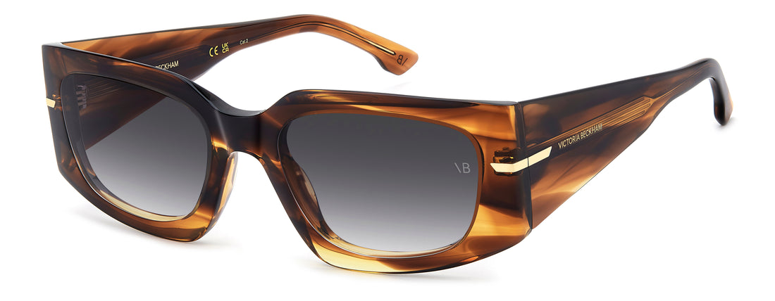 Zonnebrillen victoria beckham vb 7018/s ex4 9o marron rectangular femenino maat 53mm - Hoofdaanzicht