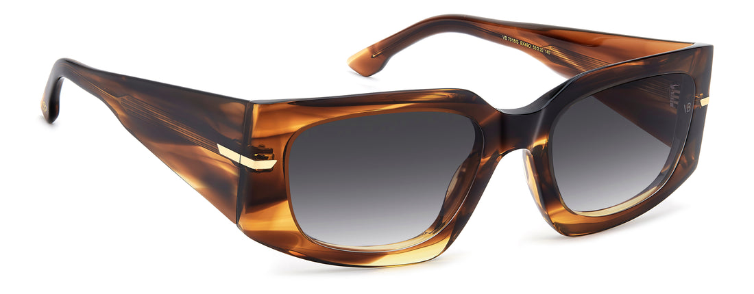 Zonnebrillen victoria beckham vb 7018/s ex4 9o marron rectangular femenino maat 53mm - Detailaanzicht