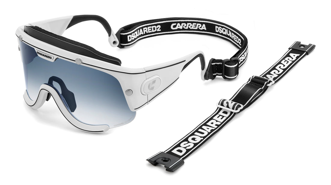 Zonnebrillen dsquared2 d2speed 6ht 08 blanco mask masculino maat 99mm - Detailaanzicht