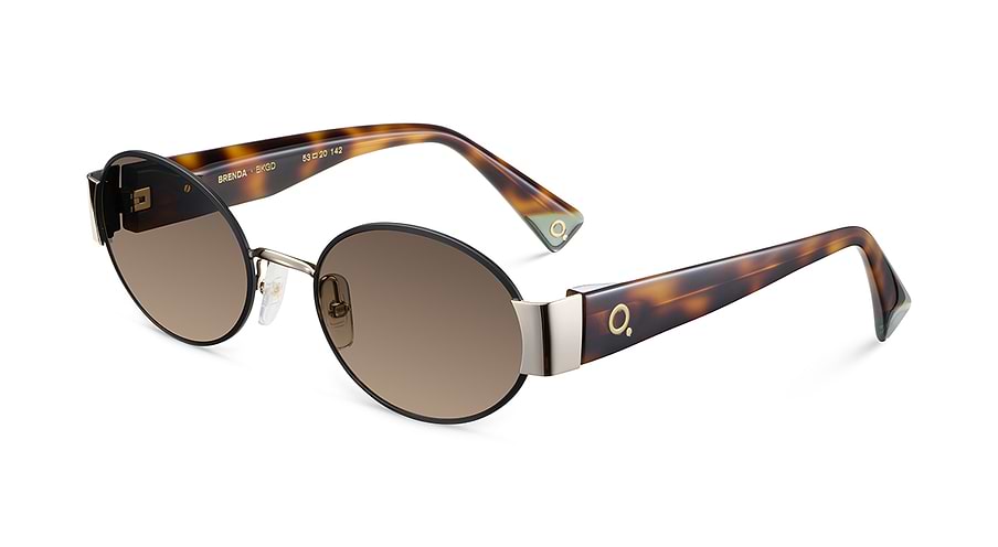 Solbriller etnia barcelona brenda sun bkgd negro oval femenino størrelse 53mm - Hovedvisning
