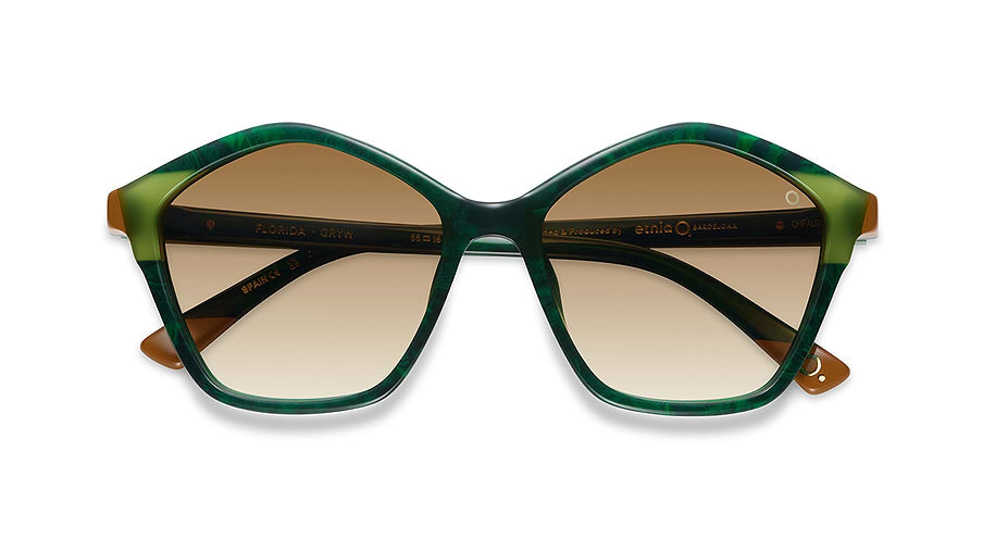 Gafas de sol etnia barcelona florida sun gryw verde geometric femenino talla 55mm - Vista de detalle