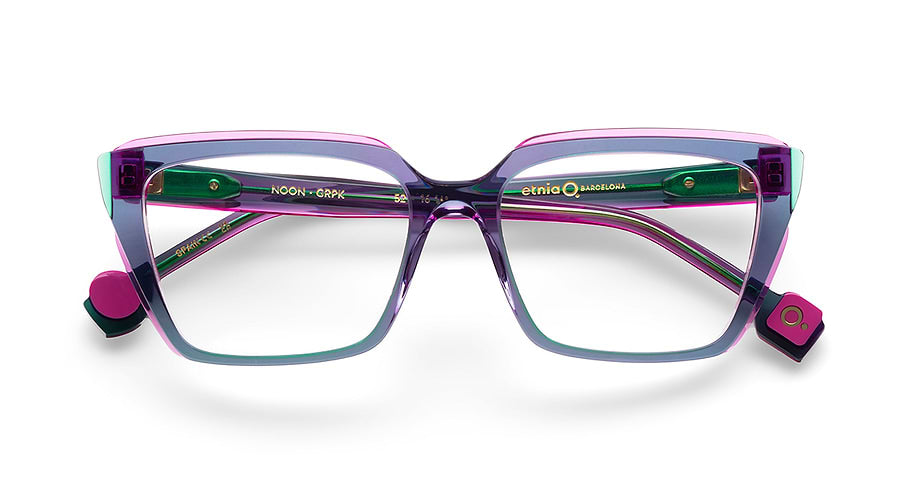 Óculos graduados etnia barcelona noon grpk verde femenino tamanho 52mm - Vista de detalhe