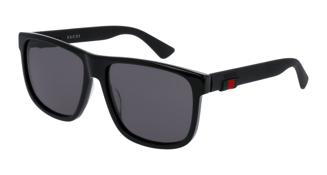 Solbriller gucci gg0010s 001 negro square masculino størrelse 58mm - Hovedvisning