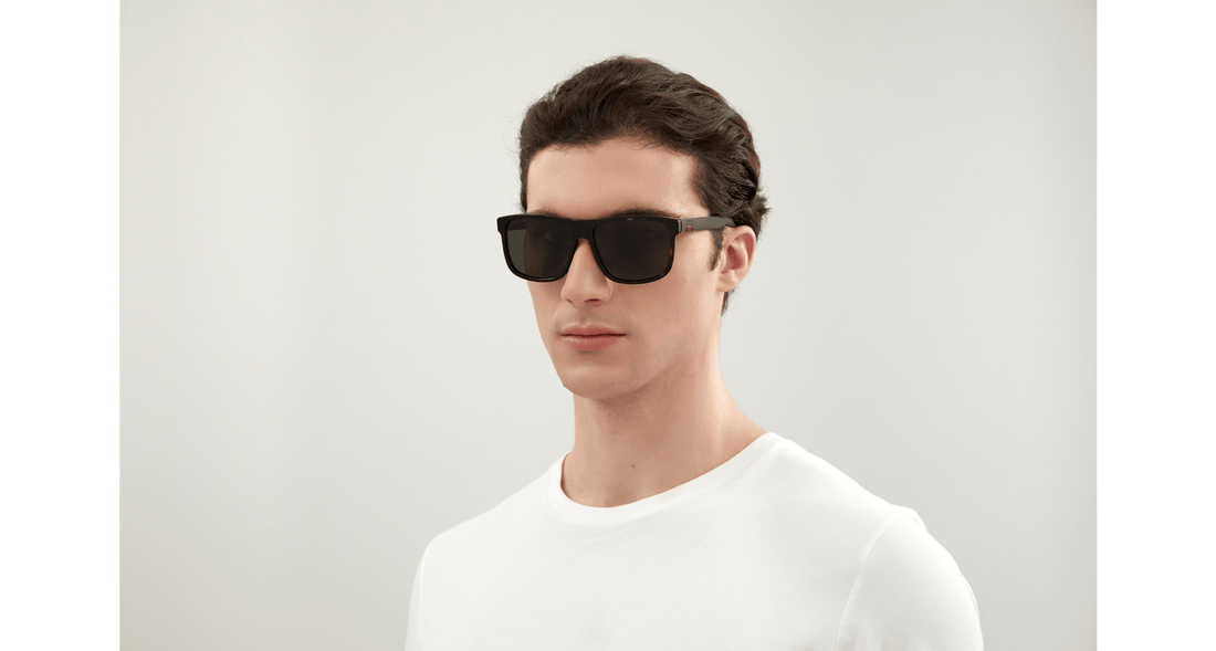 Sonnenbrillen gucci gg0010s 003 havana square masculino größe 58mm - Detailansicht