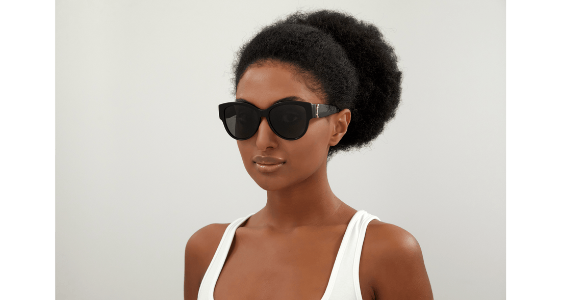 Óculos de sol saint laurent sl m3 002 oval femenino tamanho 55mm - Vista de detalhe