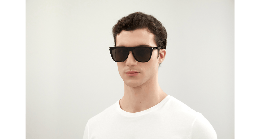 Occhiali da sole saint laurent sl 1/f 001 rectangular / squared unisex taglia 58mm - Vista dettagliata