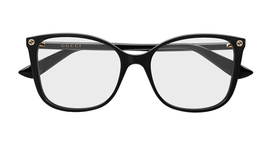 Brillen gucci gg0026o 008 negro cat eye femenino größe 55mm - Detailansicht