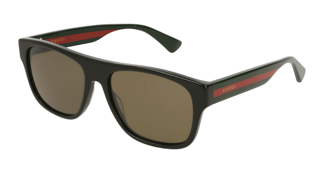 Sonnenbrillen gucci gg0341s 002 negro rectangular masculino größe 56mm - Hauptansicht