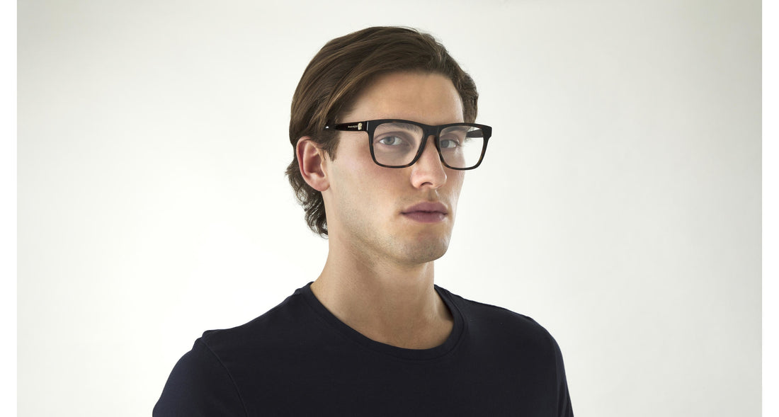 Gafas graduadas alexander mcqueen am0282o 002 masculino talla 55mm - Vista de detalle